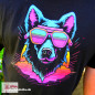 Preview: Bügelbild Neon Hund